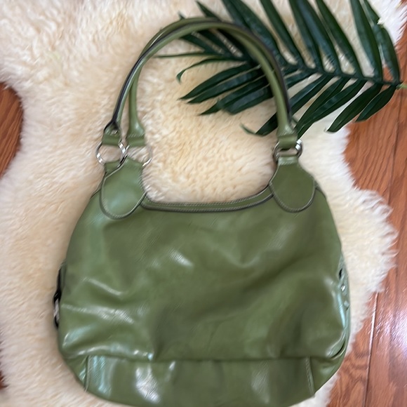 Green Shoulder Bag / 3 Inside Compartments and 1 Outer compartment - Picture 2 of 7